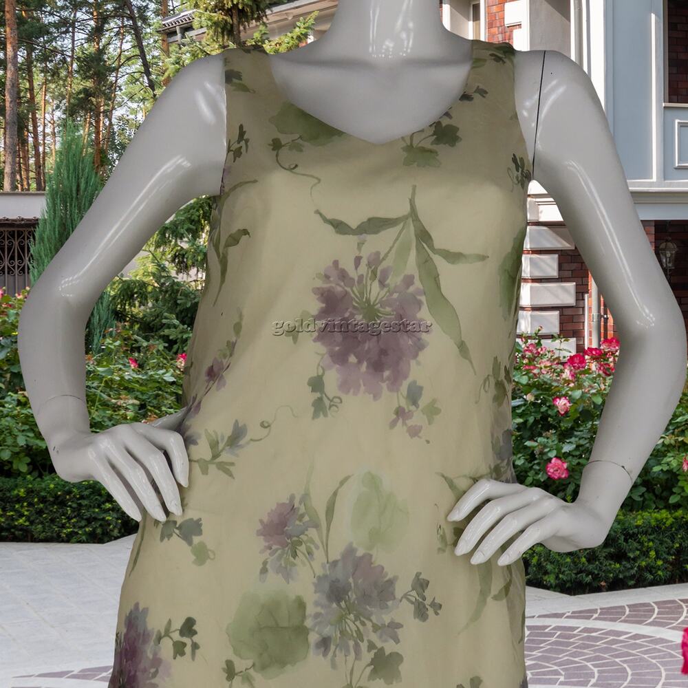 Ursula of Switzerland Chiffon Flower Print Formal Dress USA